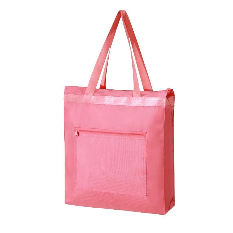 Large Capacity Waterproof Oxford Cloth Reusable Foldable Shopping Bag Tote Bag Shoulder Bag Washable Shopper Storage Bag Handbag