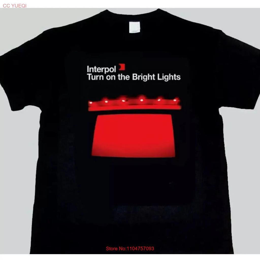 Interpol Zapni Jasná Světla Černé Tričko Rocková Kapela Vintage Top Pro Každodenní Nošení Pohodlný Prodyšný Měkký
