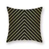Decorative Throw Pillows Case Polyester Black Gold Geoetric Wave Cushion Cover For Sofa Home Car Bedroom 45X45Cm
