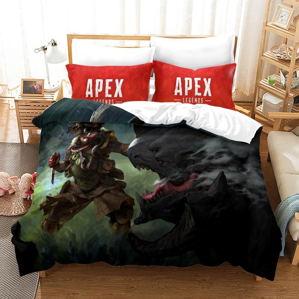 2026 APEX Heroes 3D Cartoon Duvet Cover Soft Skin-Friendly Breathable Bedding Set with Zipper for Kids Boys Girls Bedroom Decor