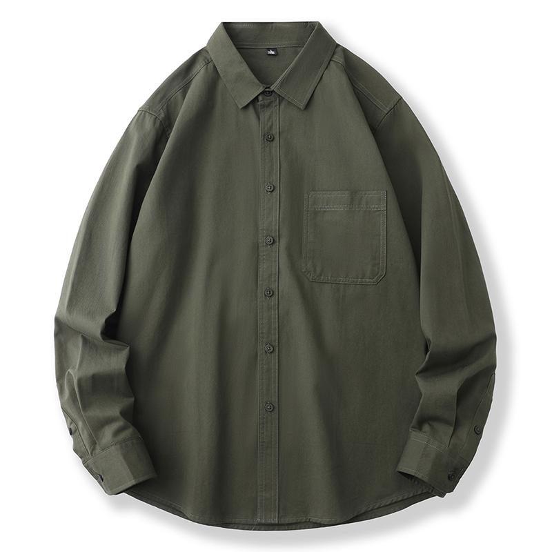 Men's Long Sleeved Shirt Korean Casual Loose Shirt Men's Coat
