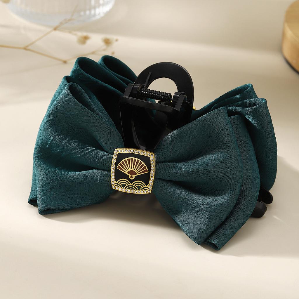 1pc Guofeng Fu Character Bow Clip, High-end Hanfu, Back of the Head Plate, Large Hair Clip, Shark Clip, Ponytail Clip