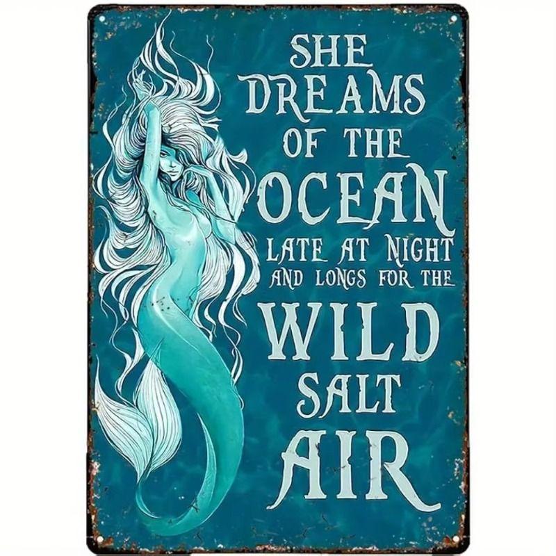 Metal Wall Art Sign 20x30cm Vintage Home Decor