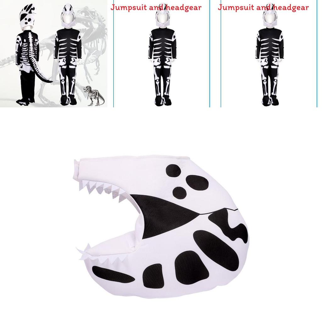 Halloween Skull Dinosaur Cosplay Costume For Kids With Polyester Fabric For Stage Performance