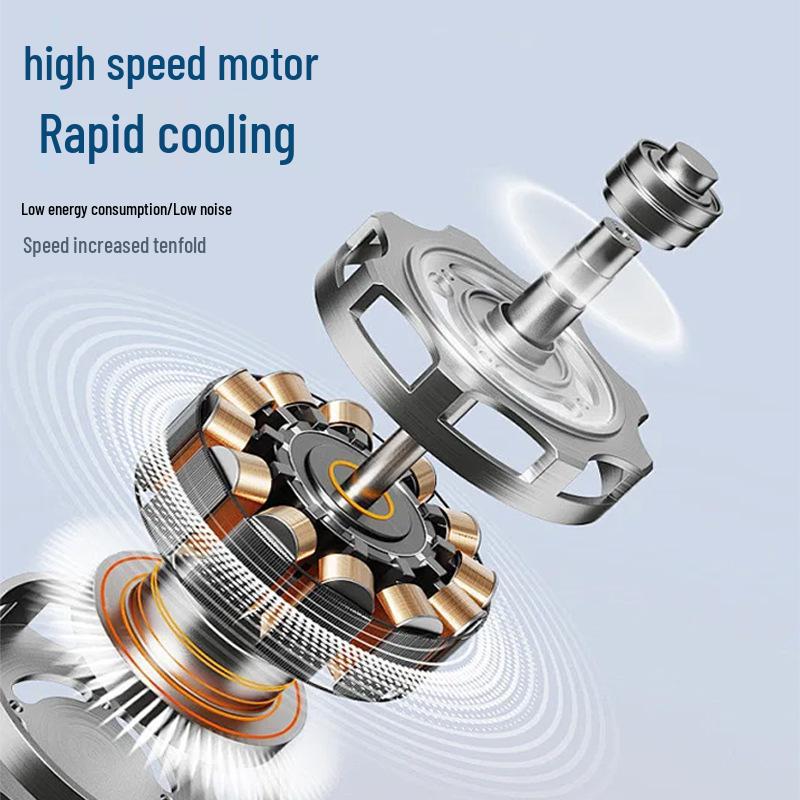 High-Speed Portable Turbo Cooling Fan with Superconducting Ice Pack