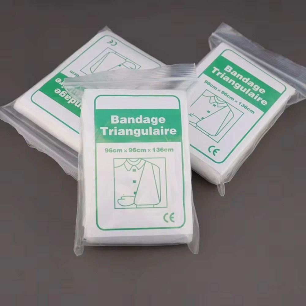 10Pcs Z Folding Hemostatic Kaolin Gauze Fracture Fixation Triangular Bandage  Wound Dressing