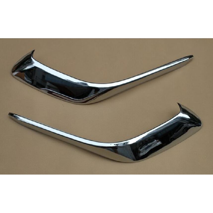 Chrome Front Fog Light Trims Eyebrow For 2014-2016 Mazda 3 BM