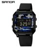 Sanda Men's Tactical Alarm Clock Camouflage Sports Wristwatch