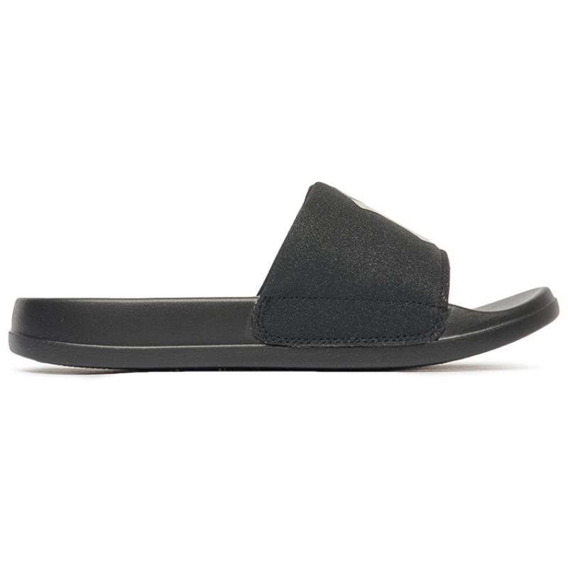 MLB Slipper Slide Slippers Unisex Black White Sneakers 3ALPAD423-50BKS