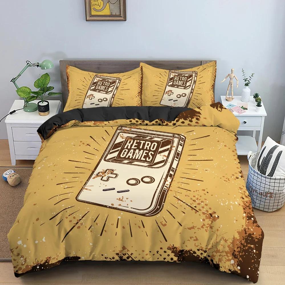 Grunge Background Illustration Duvet Cover Set 3D Retro Bedding Set With Pillowcase King Queen Twin Size Bedclothes 2/3Pcs
