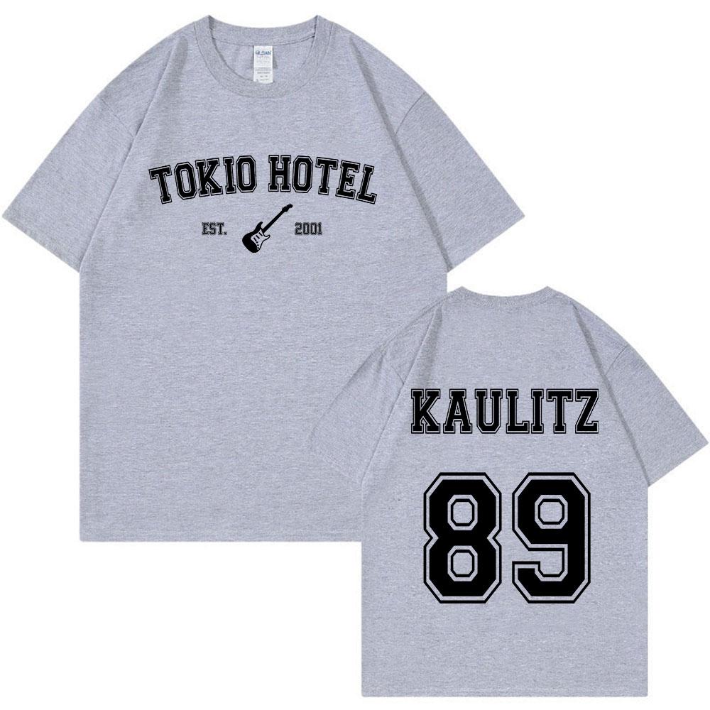 Rock Band Tokio Hotel Kaulitz Tričko Pánská Móda Neformální Tričko s krátkým rukávem Hip Hop Punk Trička nadměrné velikosti Unisex Streetwear