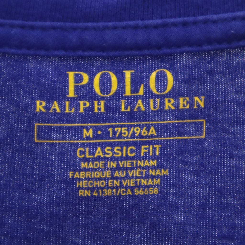 Polo Ralph Lauren Short Sleeve V Neck T-shirt M Blue Purple CLASSIC FIT Men's Used