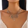 Unique Irregular Multilayer Tassels Necklace Featuring Star Pendant Portable Accessory for Fashionable Women Wear
