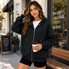 Felpa da donna casual con zip e abbinamento per coppia