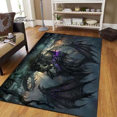 Tmavý drak Koberce Móda 3D tisk Fantasy Dragon Obývací pokoj Ložnice Velká plocha měkký Koberec Domů Dětský pokoj podlaha Podložka