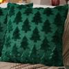 1PC Christmas Embroidered Plush Pillow Cover 3D Tree Design Cushion Case Cozy Holiday Decor Valentine’s Day Gift