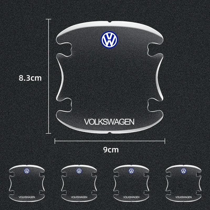B5 2025 Hot For Volkswagen Car Door Handle Bowl Sticker Transparent Anti-scratch Protective Film For Volkswagen CC R-Line GTI T5