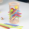 Wooden 3-in-1 Stick Pulling Game: Color Recognition, Parent-Child Interactive, Concentration & Balance Toy.
