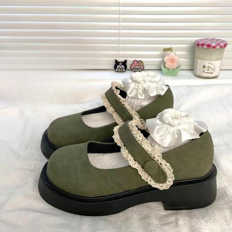 Gotické Kawaii Dámské Boty na Podpatku Kulatá Špička Dámské Lodičky Mary Jane Vysoké Podpatky Roztomilá Platforma Japonský Styl Lolita Obuv