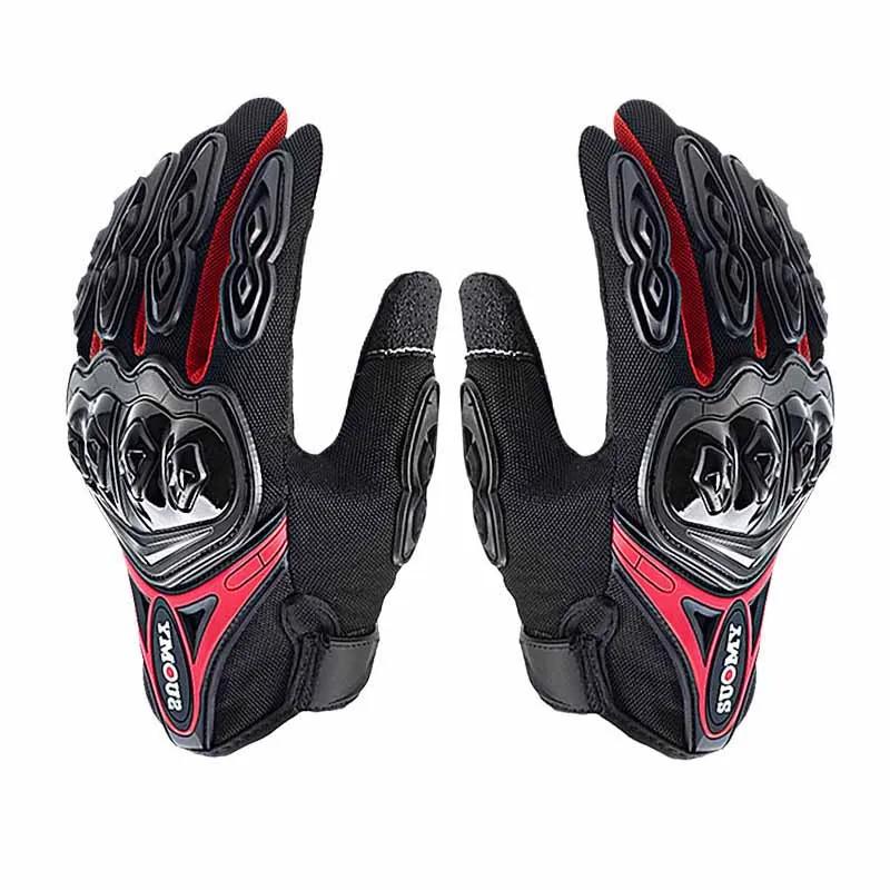 

Зимние перчатки для мотоциклистов Guantes, дышащие перчатки с закрытыми пальцами, кожаные перчатки для езды на мотоцикле, аксессуары для езды на открытом воздухе красный