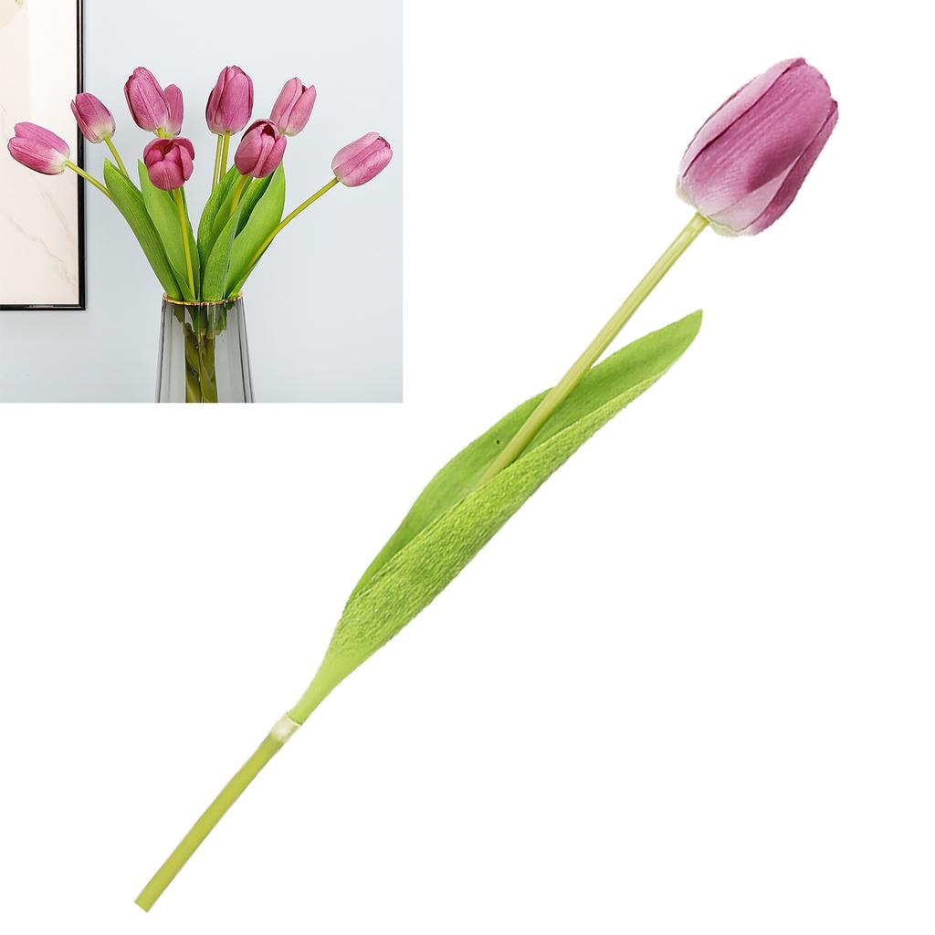 Artificial Tulip Flower Real Touch Fake Tulip for Home Kitchen Wedding Decoration Faux Floral Decor