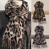 Windproof Winter Warm Scarf Leopard Lady Scarves Wraps Fashion Tassels Shawl  Neck Warmer