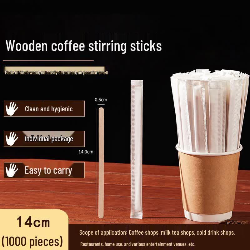 FATTBAO Wooden Coffee Stirrers