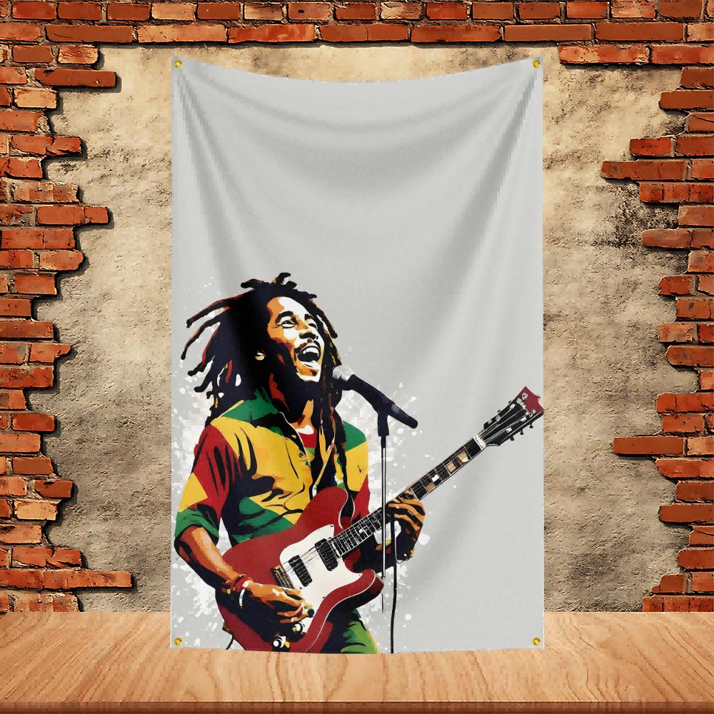 Bob Marley Band Party Flag Polyester Printed Flag Banner Tapestry for Garden Garage Decoration Concert Flag