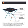 Good-Outdoor Camping Desk Foldable Table Portable Camping Desk For Ultralight Beach Aluminium Hiking Climbing Blue