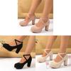 Summer Style Low Cut High Heel Mary Jane Shoes With Cross Strap And Velvet Material For Women