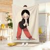 Art F-Flat Illustration Throw Lightweight  Flannel Blanket Soft Skin-Friendly For Summer Cooling