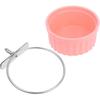 BESPORTBLE Bird Feeder Bowl Set Stainless Steel for Parrots Cats Dogs Small Pet Feeding Slip Pink