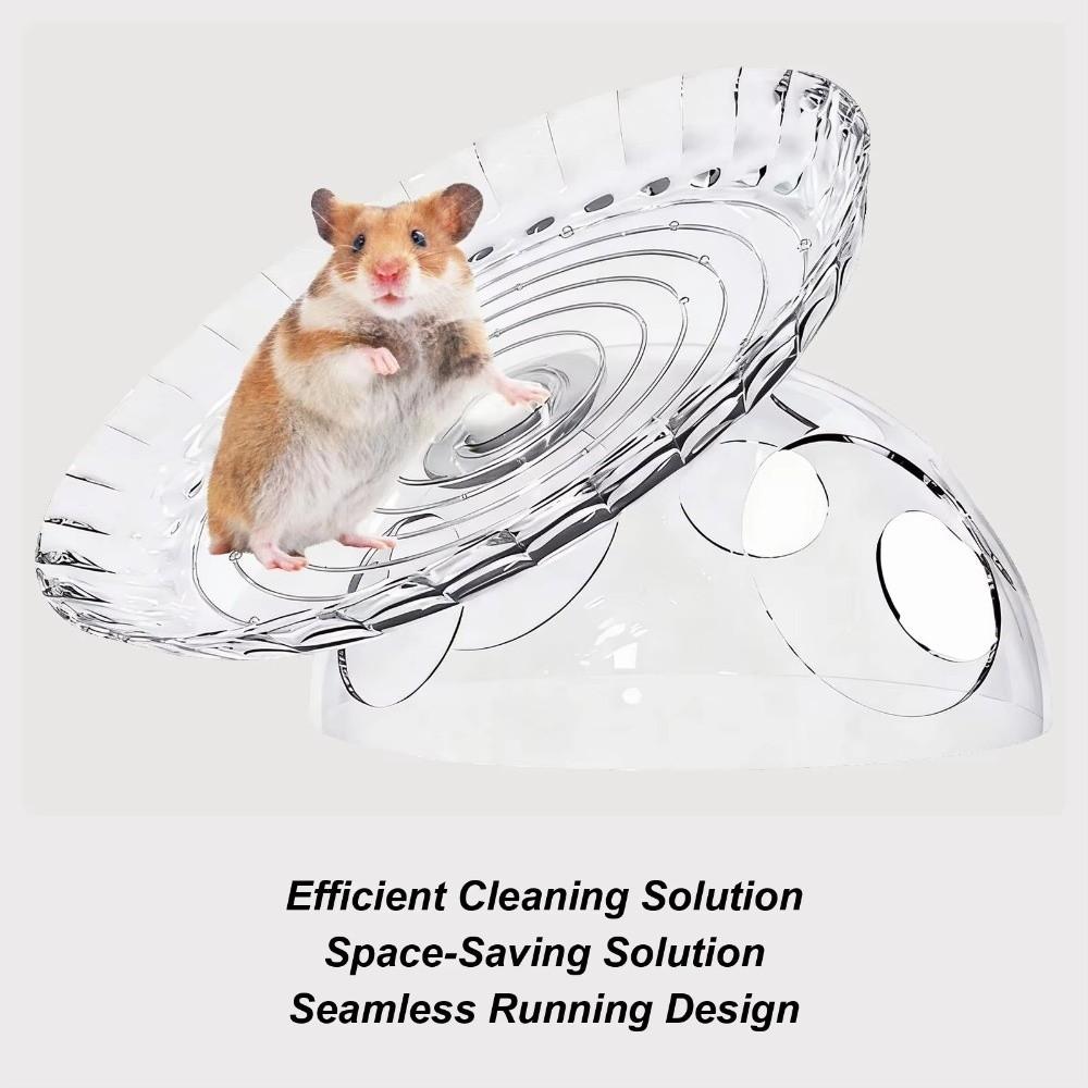 New Acrylic Hamster Running Wheel Extra Large Anti-slip Running Disc Toy Quiet Silent Spinner Pet Exercise Tool Pet Cage Use