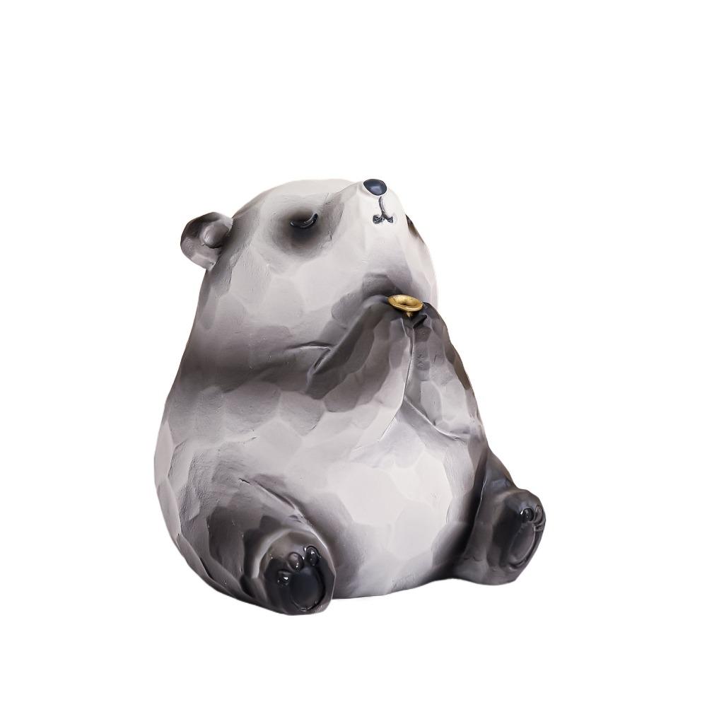 

Cute Panda Statue Resin Miniatures Figurine Crafts Tea Pet Office Panda