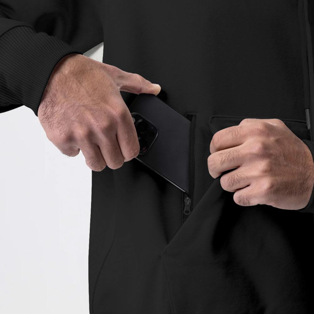 Men's Comfortable Thick Hooded Sweatshirt, Zipper Sports Shirt, Long Sleeved Sweatshirt, Autumn and Winter Season