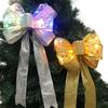 LED Glowing Bow Christmas Tree Pendant with Filament Ribbon