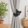 1 Pair Fashion Curtain Tieback Creative Curtain Buckle Ornament Black Cat Curtain Straps  Decoration