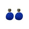 Fashionable Colorful Geometric Irregular Oval Earrings