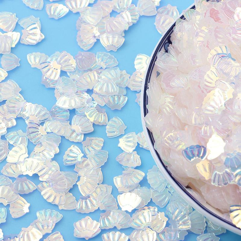 15/30/60g Iridescent Sparkle Seashell PVC Confetti Mermaid Theme Party Decor Glitter Shell Foil Metallic Sequins Under the Sea