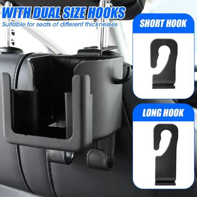 Multifunctional Phone Holder Hook Car Seat Back Headrest Rod Hook Multipurpose Automatic Water Cup Storage Bracket Handbag Hooks