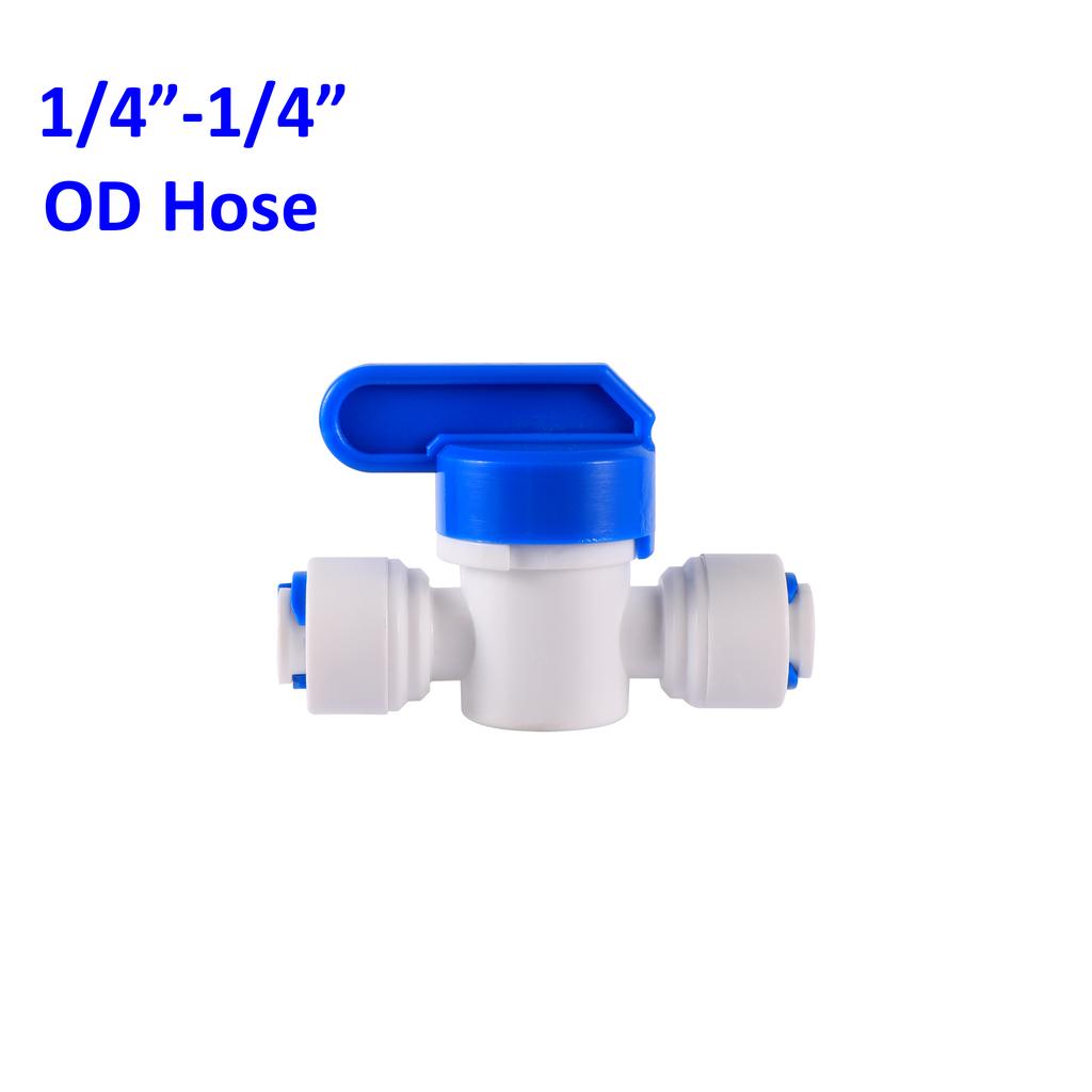 RO Water Straight 1/4" 3/8" OD Hose 1/4"BSP 1/2" Male Thread Quick Connect Fittings Plastic Ball Valve Reverse Osmosis Fitting