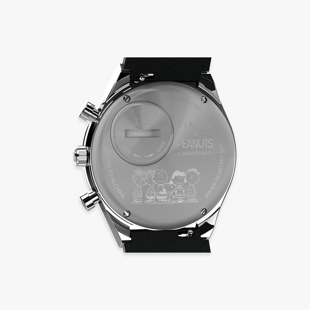 [Peanuts X Timex] Snoopy Chronograph 40mm Leather Watch - TW2W68900