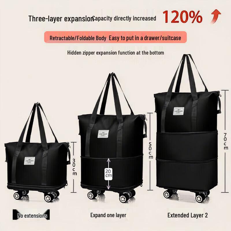 Warrior Universal Wheel Foldable Expandable Travel Luggage Bag