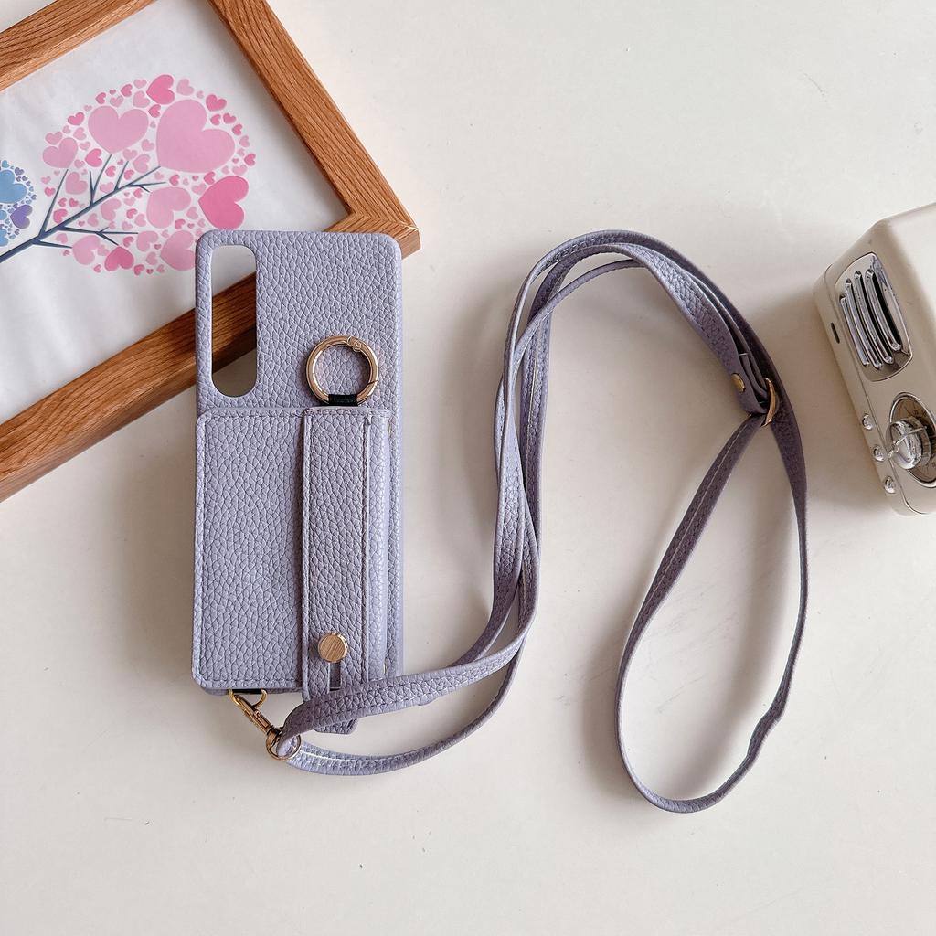 Wrist Strap Crossbody Ring Holder Magnetic Wallet Leather Case For Sony Xperia 1V 10V 5V 5IV 10IV 1IV 5V Long Lanyard Bag Cover
