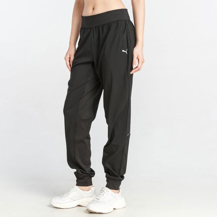 Puma Run Training Reflective Tapered Jogging Pants Women Bottoms Black 519367-01