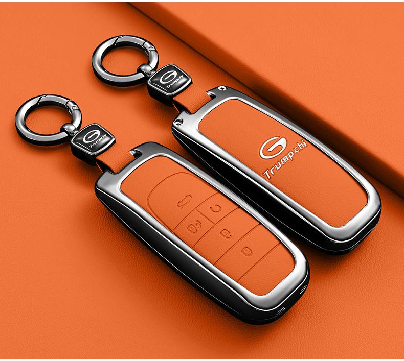 newFor GAC Trumpchi GS7 GS8 GM8 GS5 GA6 GM6 Zinc Alloy Leather Key Protect Holder Fob Auto Accessories Car Remote Key Case Cover