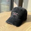 New Trendy Korean-style Sun-shading Lettered Denim Baseball Cap for Spring and summer2026Male Couples Showing Off Their Cute Duck-billed Caps, a