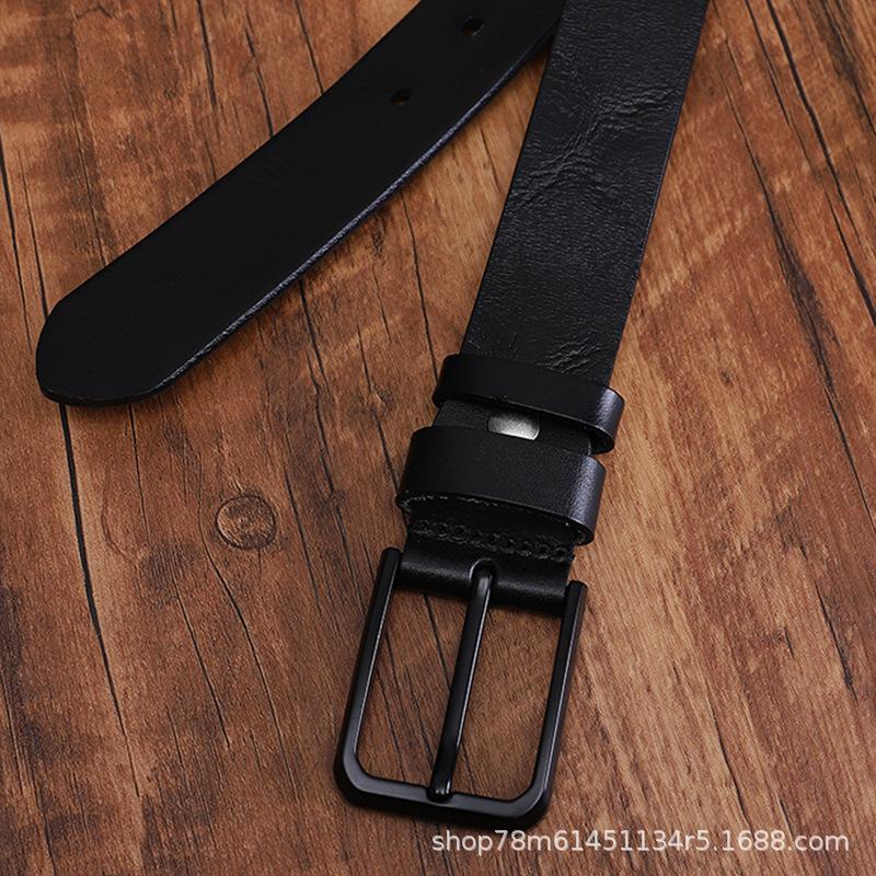 Genuine Leather Men'S And Women'S Same Style Without Interlayer Pure Cowhide Belt Design Sense Belt Body Embossing Fashionable Versatile Needle Belt