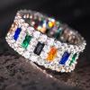 CopperShiny Cubic Zircon Women Rings Female Daily Wear Stylish Colorful Rings Anniversary Girl Gift Jewelry