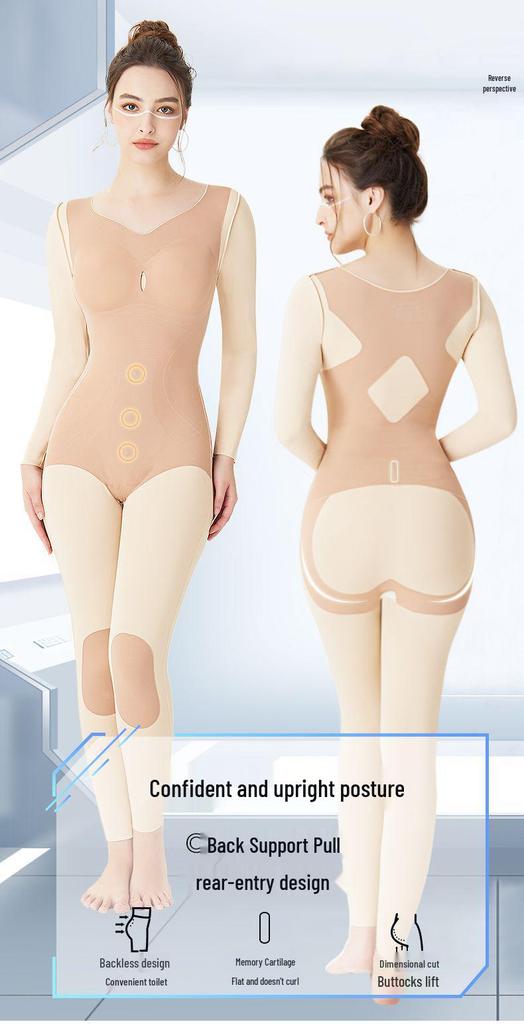 Winter Long-Sleeve Warm Slimming Full Body Shaper Bodysuit